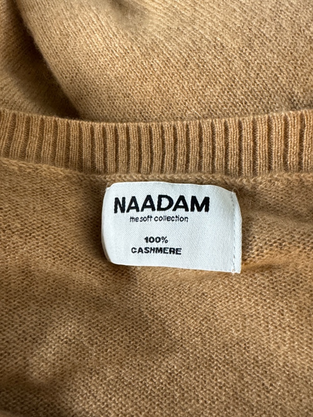 NAADAM Tan Brown Relaxed Fit Oversized Lightweight Cashmere Boatneck Sweater XL - Picture 3 of 6